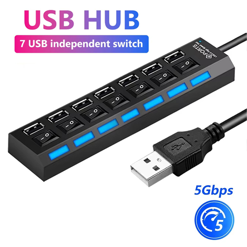 Laptop Accessories Wholesale - Splitter hub USB 2.0 a 7