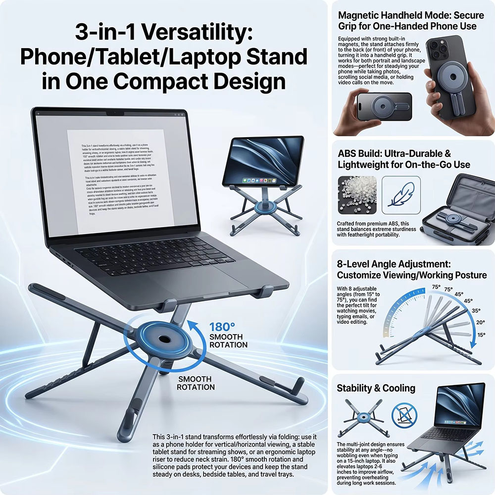 Supporto Magnetico Portatile p - Laptop Accessories Holder recensione e prezzo
